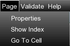 DEX Page Menu
